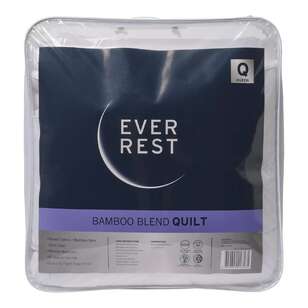 Ever Rest Bamboo Rich Quilt White