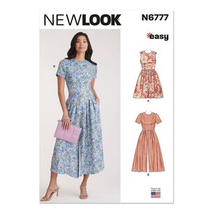 New Look N6777 Misses' Dress & Jumpsuit Pattern White 8 - 20