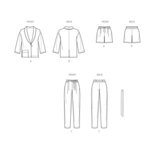 New Look N6780 Misses' Jacket, Shorts & Pants Pattern White 10 - 22