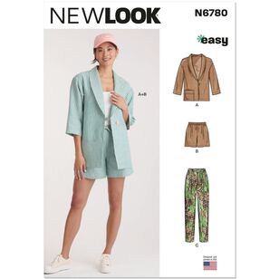 New Look N6780 Misses' Jacket, Shorts & Pants Pattern White 10 - 22