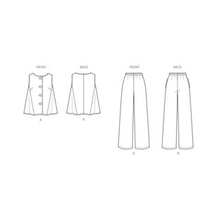 New Look N6781 Misses' Top & Pants Pattern White 10 - 22