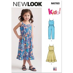 New Look N6783 Children's Jumpsuit & Sundress Pattern White 3 - 8