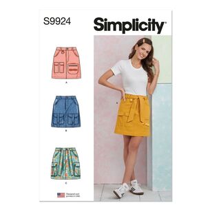 Simplicity Sewing Pattern S9924 Misses' Cargo Skirts White