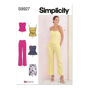 Simplicity Sewing Pattern S9927 Misses' Corsets, Pants and Skirt White