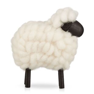 Bouclair Christmas Urban Holiday Small Sheep Black / White 11.5 x 5.5 cm