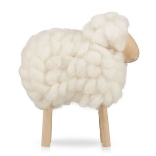 Bouclair Christmas Urban Holiday Small Sheep Natural 11.5 x 5.5 cm