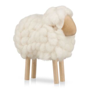 Bouclair Christmas Urban Holiday Small Sheep Natural 11.5 x 5.5 cm