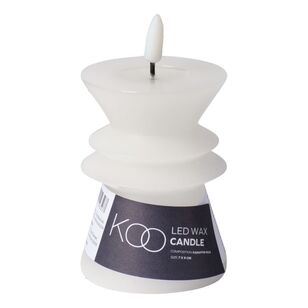 Flameless LED Wax Candle White 7 x 9 cm