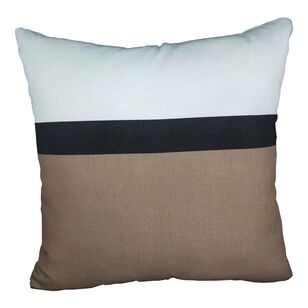 Bouclair Panama Stripe Cushion Brown 46 x 46 cm