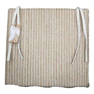 Bouclair Panama Woven Chair Pad 2 Pack Natural 38 x 38 cm