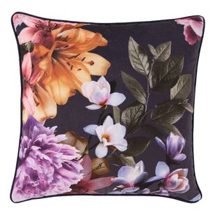 KOO Avery Azelia Print Velvet Square Cushion Multicoloured 45 x 45 cm