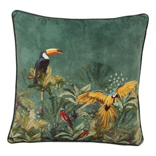 KOO Avery Marcello Print Velvet Square Cushion Multicoloured 45 x 45 cm