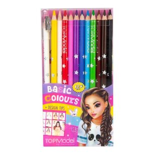 Top Model 12 Pack Coloured Pencils Multicoloured