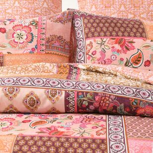 KOO Tiled Patchwork Quilt Cover Set Orange