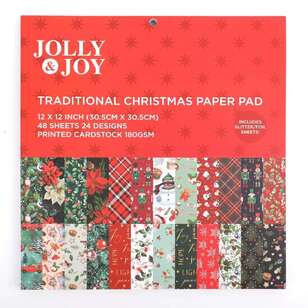 Jolly & Joy Traditional Christmas Paper Pad Traditional Xmas