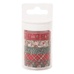 Jolly & Joy Traditional Christmas Washi Tape 5 Pack Traditional Xmas 5 Pack