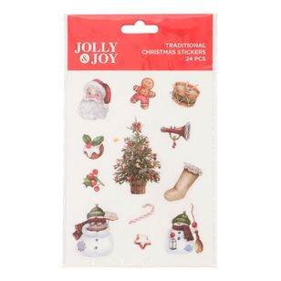 Jolly & Joy Traditional Christmas Sticker Sheet Traditional Xmas 2 Pack