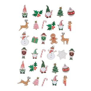 Jolly & Joy Christmas Chipboard Essential Christmas Icons 32 Pack Essential Xmas