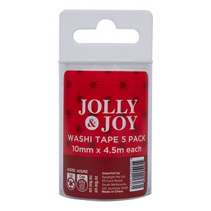 Jolly & Joy Christmas Icons Washi Tape 5 Pack Essential Xmas 5 Pack