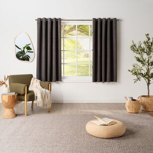 Emerald Hill Weston Room Darkening Eyelet Curtains Dark Grey