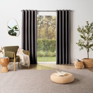 Emerald Hill Weston Room Darkening Eyelet Curtains Dark Grey