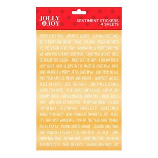 Jolly & Joy Christmas Sentiment Sticker Sheet Christmas Cheer