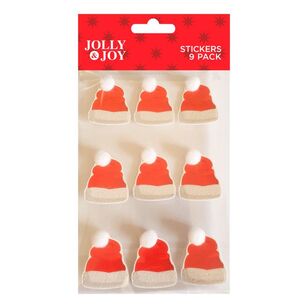 Jolly & Joy 3D Christmas Santa Hat Stickers Christmas Cheer