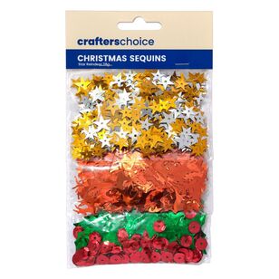 Crafters Choice Star Xmas Sequins Multicoloured