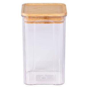 Culinary Co Canister with Bamboo Lid Clear