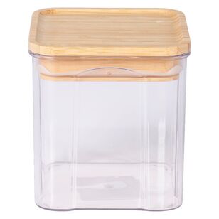 Culinary Co Canister with Bamboo Lid Clear