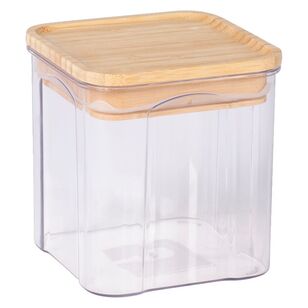 Culinary Co Canister with Bamboo Lid Clear