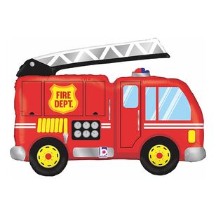 Grabo Firetruck 40-inch Shaped Foil Balloon Multicoloured 40 Inch