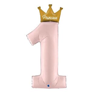 Grabo My 1st Birthday Princess Shaped Foil Balloon Multicoloured