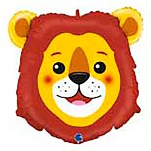 Grabo Lion Head Shaped Foil Balloon Multicoloured