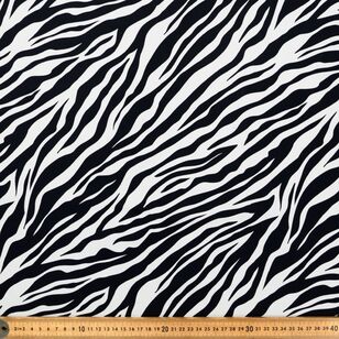 Zebra 150 cm Active Knit Fabric White & Black 150 cm