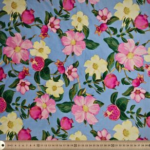 Soft Floral 148 cm EcoVero Viscose Spandex Fabric Multicoloured 148 cm