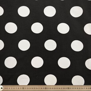 Spots 148 cm EcoVero Viscose Spandex Fabric Black 148 cm