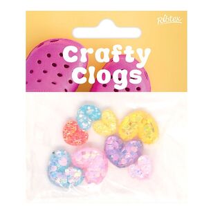 Ribtex Crafty Clogs Charm Glitter Hearts Multicoloured