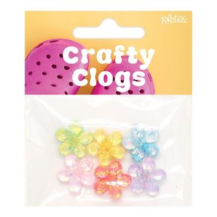 Ribtex Crafty Clogs Charm Glitter Flowers Multicoloured