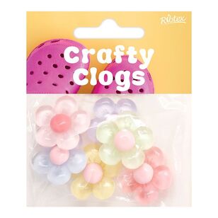 Ribtex Crafty Clogs Charm Pastel Flowers Multicoloured