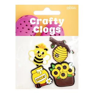 Ribtex Crafty Clogs Rubber Charm Honey  Multicoloured