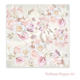 Couture Creations Vellum Paper Pack Vintage Tea 8 in