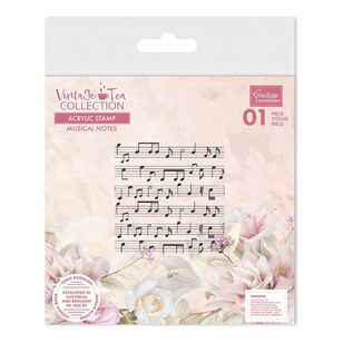 Couture Creations Musical Notes Stamp Vintage Tea