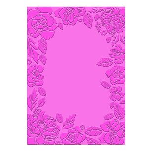 Couture Creations Vintage Tea Collection Flower Border 3D Embossing Folder Vintage Tea