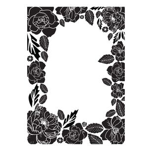 Couture Creations Vintage Tea Collection Flower Border 3D Embossing Folder Vintage Tea