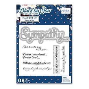 Couture Creations Sympathy Stamp And Die Set Blues By You