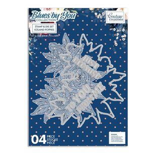 Couture Creations Iceland Poppies Stamp And Die Set Blues By You