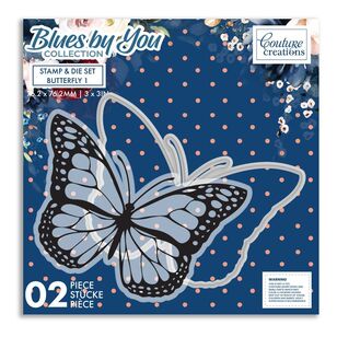 Couture Creations Butterfly Stamp And Die Set Blues By You