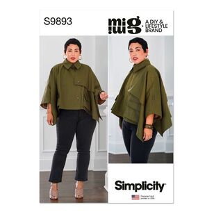 Simplicity S9893 Misses' Cape Pattern White XS - XXL