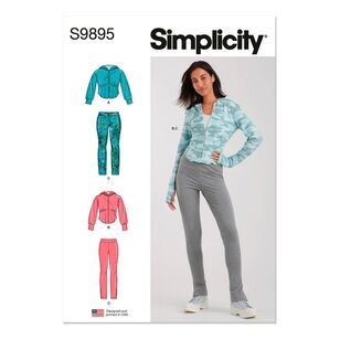 Simplicity S9895 Misses' & Women's Jacket & Knit Leggings Pattern White